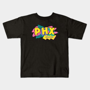 Phoenix, Arizona Retro 90s Logo Kids T-Shirt